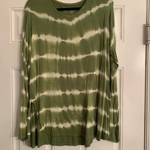 Activewear Tie dye green and white with thumb holes